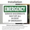 Signmission Service Disconnects Shut Off All In Event, 7 in W x Rectangle, Vinyl Decal OS-2PACK-EM-D-57-L-10419 - alternate 3